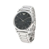 Emporio Armani Classic Quartz Grey Dial Silver Steel Strap Watch For Men - AR11134