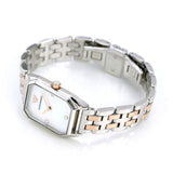 Emporio Armani Gianni T Bar Mother of Pearl Dial Two Tone Steel Strap Watch For Women - AR11146