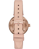 Emporio Armani Arianna Mother of Pearl Dial Pink Leather Strap Watch For Women - AR11199