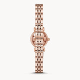 Emporio Armani Gianni T-Bar Mother of Pearl Dial Rose Gold Steel Strap Watch For Women - AR11203