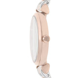 Emporio Armani Gianni T Bar Pink Dial Two Tone Steel Strap Watch For Women - AR11223