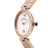 Emporio Armani Mother of Pearl Dial Rose Gold Steel Strap Watch For Women - AR11236