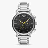 Emporio Armani Luigi Chronograph Black Dial Silver Steel Strap Watch For Men - AR11324