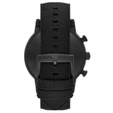 Emporio Armani Luigi Analog Black Dial Black Leather Strap Watch For Men - AR11450