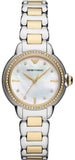 Emporio Armani Mia Quartz Mother of Pearl Dial Two Tone Steel Strap Watch For Women - AR11524