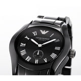 Emporio Armani Ceramica Quartz Black Dial Black Steel Strap Watch For Women - AR1402