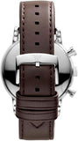 Emporio Armani Classic Chronograph Brown Dial Brown Leather Strap Watch For Men - AR1734