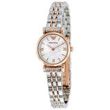 Emporio Armani Gianni Mother of Pearl Dial Two Tone Steel Strap Watch For Women - AR1764