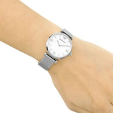 Emporio Armani Gianni T Bar Mother of Pearl Dial Stainless Steel Strap Watch For Women - AR1955