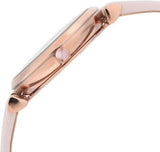 Emporio Armani Gianni T Bar Mother Of Pearl Pink Dial Pink Leather Strap Watch For Women - AR1958