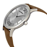 Emporio Armani Renato Silver Dial Brown Leather Strap Watch For Men - AR2463