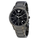 Emporio Armani Renato Chronograph Quartz Blue Dial Grey Steel Strap Watch For Men - AR2505