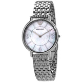 Emporio Armani Kappa Mother of Pearl Dial Silver Steel Watch For Women - AR2507