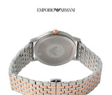 Emporio Armani Gianni T Bar Mother of Pearl Dial Two Tone Steel Strap Watch For Women - AR2508