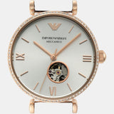 Emporio Armani Gianni T-Bar Analog White Dial Two Tone Steel Strap Watch For Women - AR60019