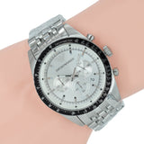 Emporio Armani Sportivo Chronograph Silver Dial Silver Steel Strap Watch For Men - AR6073