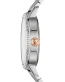 Emporio Armani Interchangeable Analog Mother of Pearl Dial Silver Steel Strap Watch For Women - AR80020