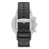 Emporio Armani Dress Analog Black Dial Black Leather Strap Watch For Men - AR8029