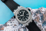 Audemars Piguet Royal Oak Offshore Diver Black Dial Black Rubber Strap Watch for Men - 15710ST.OO.A002CA.01