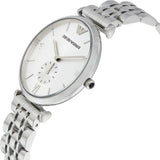 Emporio Armani Classic Silver Dial Silver Steel Strap Watch For Men - AR1819