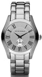 Emporio Armani Classic Quartz Silver Dial Silver Steel Strap Watch For Men - AR0647