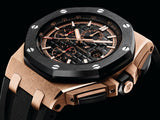 Audemars Piguet Royal Oak Offshore Chronograph Black Dial Black Rubber Strap Watch for Men - 26401RO.OO.A002CA.02