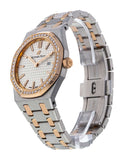 Audemars Piguet Royal Oak Quartz Diamonds White Dial Two Tone Steel Strap Watch for Women - 67651SR.ZZ.1261SR.01