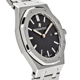 Audemars Piguet Royal Oak Quartz Black Dial Silver Steel Strap Watch for Women - 67650ST.OO.1261ST.01