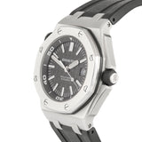 Audemars Piguet Royal Oak Offshore Diver Black Dial Black Rubber Strap Watch for Men - 15710ST.OO.A002CA.01