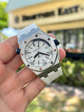 Audemars Piguet Royal Oak Offshore Diver White Dial White Rubber Strap Watch for Men - 15710ST.OO.A010CA.01