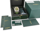 Audemars Piguet Royal Oak Offshore Diver Green Dial Green Rubber Strap Watch for Men - 15720ST.OO.A052CA.01