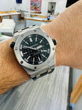 Audemars Piguet Royal Oak Offshore Diver Black Dial Black Rubber Strap Watch for Men - 15710ST.OO.A002CA.01