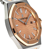 Audemars Piguet Royal Oak Quartz 18K Pink Gold Dial Two Tone Steel Strap Watch for Women - 67650SR.OO.1261SR.01