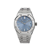 Audemars Piguet Royal Oak 50th Anniversary Light Blue Dial Silver Steel Strap Watch for Men - 15550ST.OO.1356ST.04