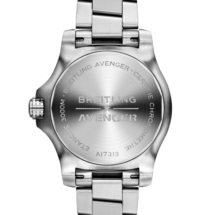 Breitling Avenger Automatic 45mm Seawolf Yellow Dial Silver Steel Strap Strap Watch for Men - A17319101/1A1