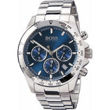 Hugo Boss Hero Sport Blue Dial Silver Steel Strap Watch for Men - 1513755