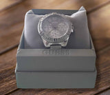 Guess Frontier Diamonds Silver Dial Silver Steel Strap Watch For Women - W1156L1