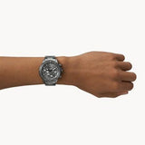 Fossil Bannon Multifunction Chronograph Grey Dial Grey Steel Strap Watch for Men - BQ2491