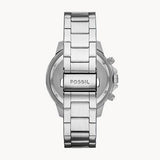 Fossil Bannon Chronograph Green Dial Silver Steel Strap Watch for Men - BQ2492