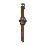 Fossil Brox Multifunction Grey Dial Brown Leather Strap Watch for Men - BQ2800