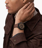 Fossil Brox Multifunction Brown Dial Brown Leather Strap Watch for Men - BQ2802