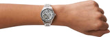 Fossil Rye Automatic Skeleton Silver Dial Silver Steel Strap Watch for Women - BQ3753