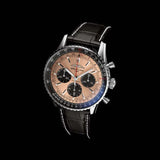 Breitling Navitimer B01 Chronograph 43 Brown Dial Black Leather Strap Watch for Men - AB0138241K1P1