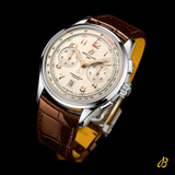 Breitling Premier B01 Chronograph 42 White Dial Brown Leather Strap Watch for Men - AB0145211G1P1