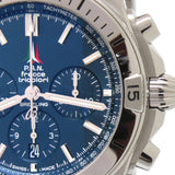 Breitling Chronomat B01 42 Frecce Tricolori Blue Dial Silver Steel Strap Watch for Men - AB01344A1C1A1