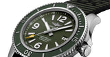 Breitling Superocean Automatic 44mm Outerknown Green Dial Green Nylon Strap Watch for Men - A17367A11L1W1