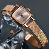 Tissot Lovely Square Lady Quartz Rose Gold Dial Rose Gold Mesh Bracelet Watch For Women - T058.109.33.456.00