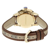 Burberry The Classic Gold Dial Brown Leather Strap Watch for Women - BU10114