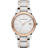 Burberry The City Silver Dial Two Tone Steel Strap Watch for Women - BU9205