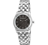 Burberry Herringbone Grey Dial Silver Steel Strap Watch for Women - BU1851